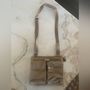 Greige baggallini cargo compartment bag